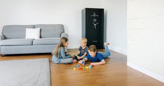 kids playing by a safe