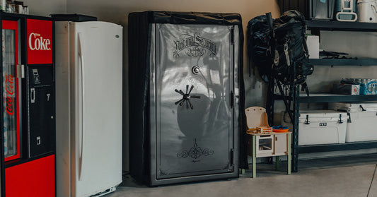 Safe installed in a garage