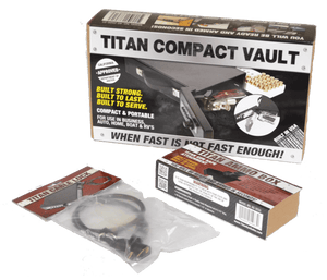 Titan Compact Gun Safe Bundle "Quick Access Vehicle Handgun Safe"