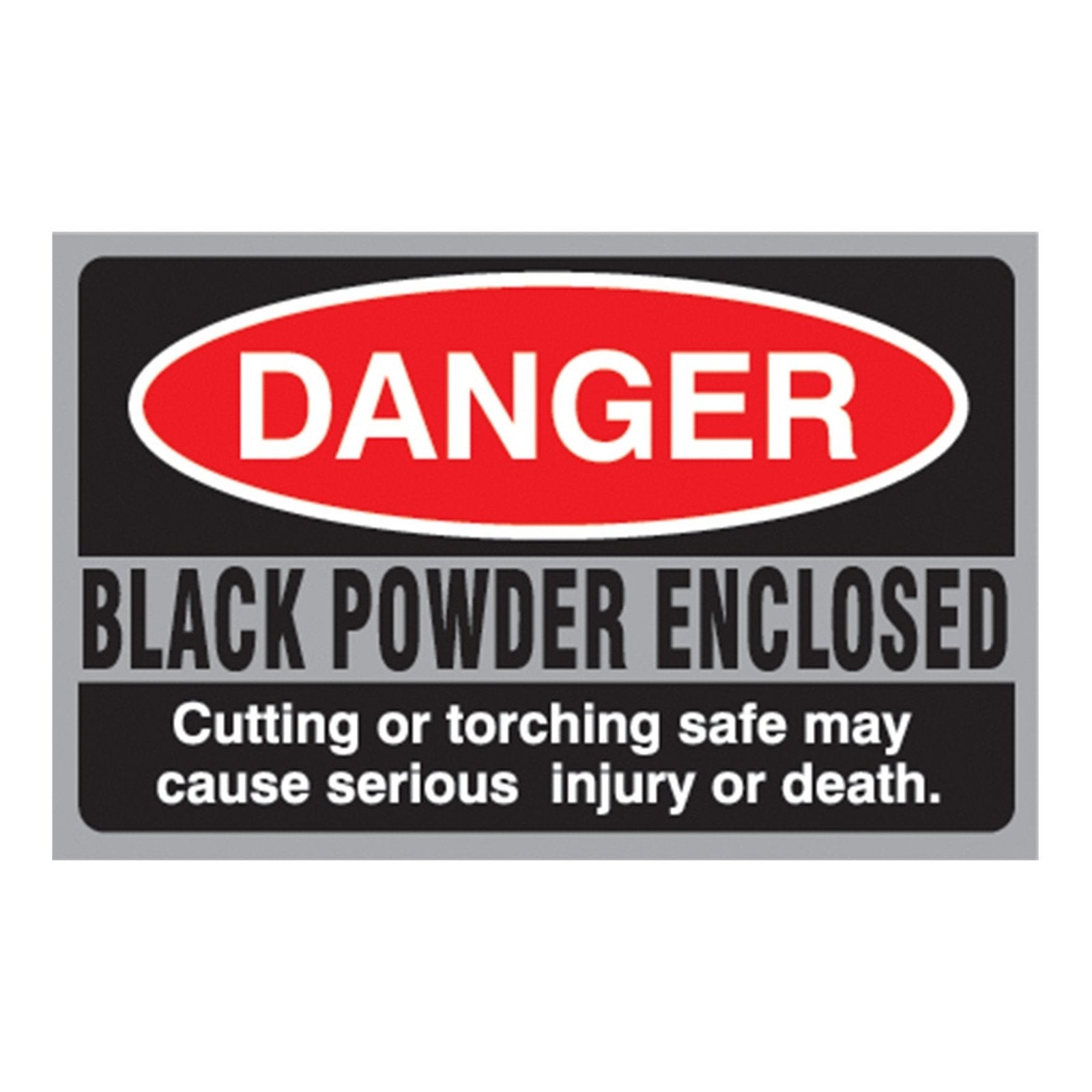 Black Powder Sticker - Safe Accessories | Liberty Safe